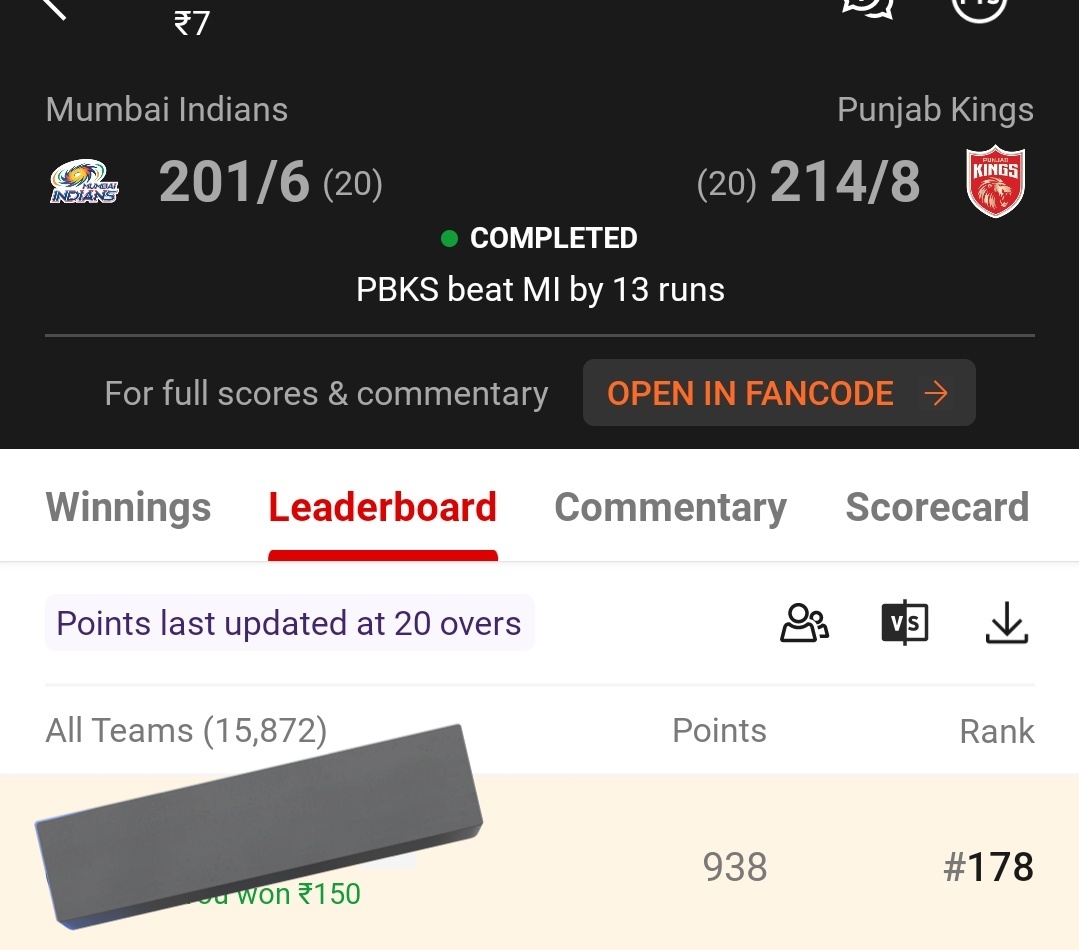 SahihaiFC's tweet photo. 21 X returns in private contests 💥 

What a game @IndianMourinho @CoversoffAI https://t.co/oeRHWHKYI9