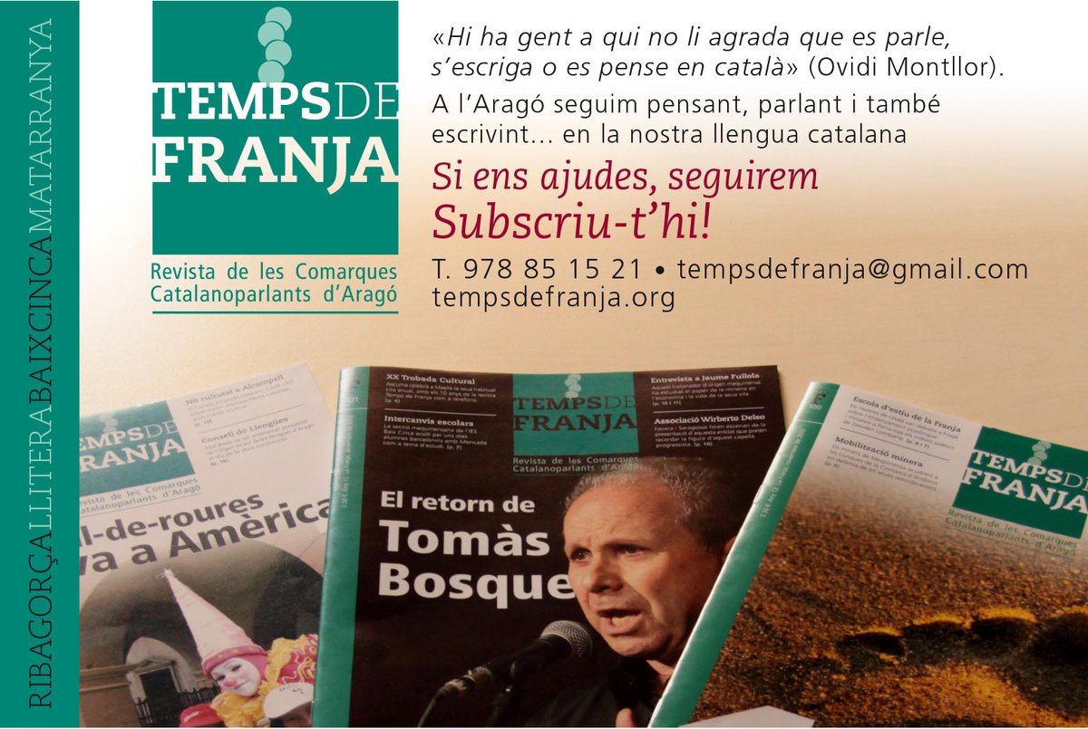 <a href="/natxosorolla/">Natxo Sorolla</a> <a href="/tempsdefranja/">Temps de Franja</a> @TwitterEspana Bones <a href="/albertcuesta/">Albert Cuesta Zaragosí</a>, m'agradaria saber què podem fer per adreçar-se a @TwitterEspana i resoldre per què no podem adjuntar links de Temps de Franja. Com és possible que els hagen vetat? 
Li ho comente perquè crec que sabeu una fotracada d'estes coses ,)
Una salutació