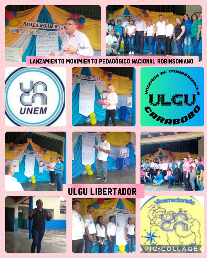 SomosUnem's tweet photo. #FormandoEducadores 📢|| Desde los municipios Valencia, Libertador, Naguanagua, Carlos Arvelo la #UTGUCarabobo dice presente en el lanzamiento del Movimiento Pedagógico Nacional Robinsoniano.
#MovimientoRobinsonianoUNEM
#FiestaDeportivaDelALBA
@NicolasMaduro
@_LaAvanzadora https://t.co/7hJZNkMXzX