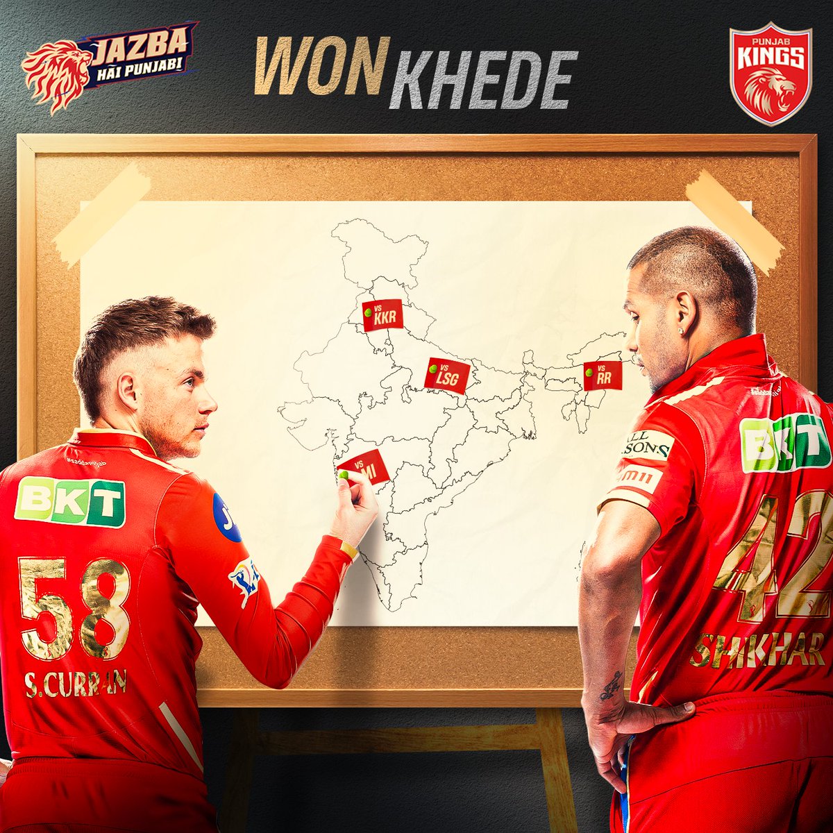 PunjabKingsIPL's tweet photo. Call it ankhede cause we've taken the W! 😎

#MIvPBKS #JazbaHaiPunjabi #SaddaPunjab #TATAIPL https://t.co/GQ4E6pb9te