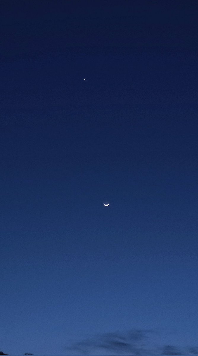 Kiahhh19's tweet photo. the Moon and a bright star were aligned today. It's so pretty 🥹🥹 https://t.co/rrKmIGMs8s