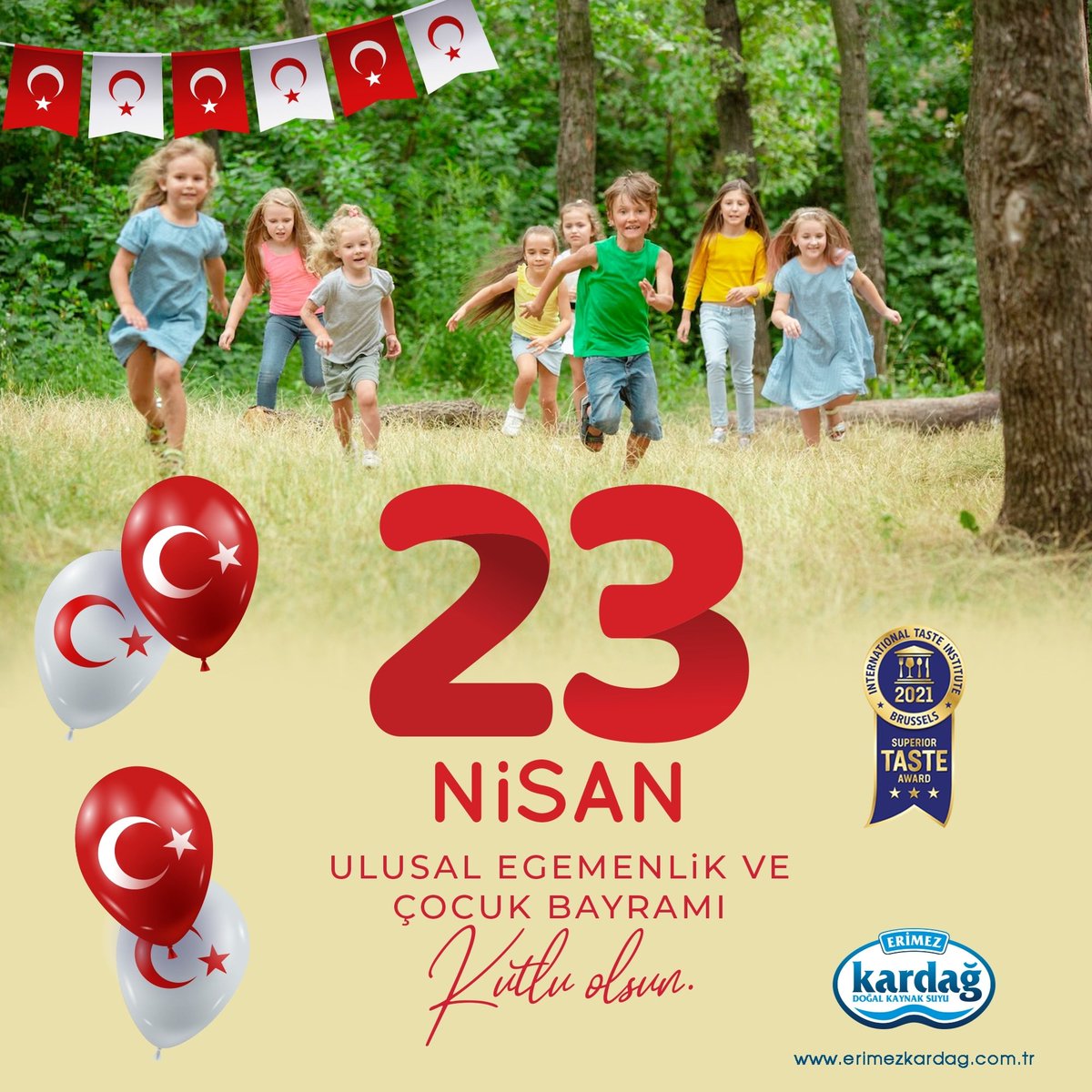 erimezkardag's tweet photo. 23 Nisan Ulusal Egemenlik ve Çocuk Bayramı Kutlu Olsun. 🇹🇷

#kardagsu #23nisan #23nisanulusalegemenlikveçocukbayramı https://t.co/BFzWRTlzUC