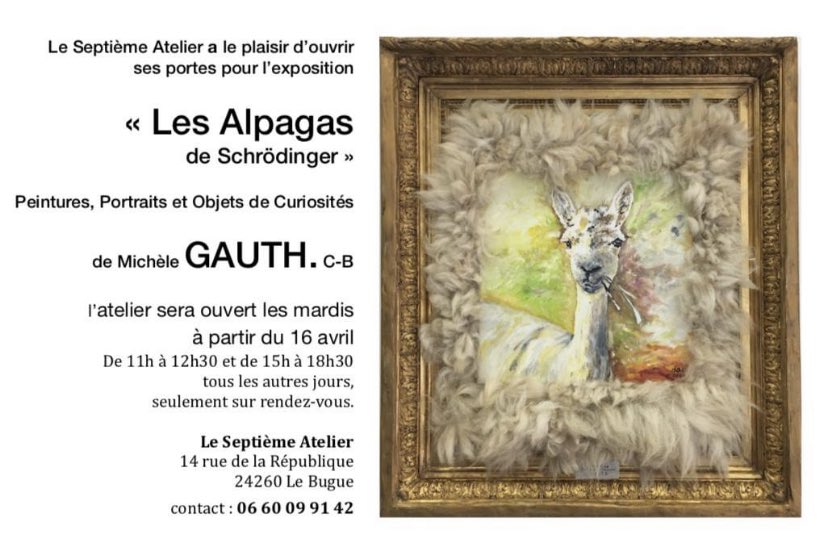 RorschachPam's tweet photo. Exciting news! Our beloved alpacas feature in this exhibition from our wonderful friend in #LeBugue Extra poignant given that we lost our beloved older boys last year #alpacas #AlpacasOfTwitter https://t.co/ZzgWD7D99w