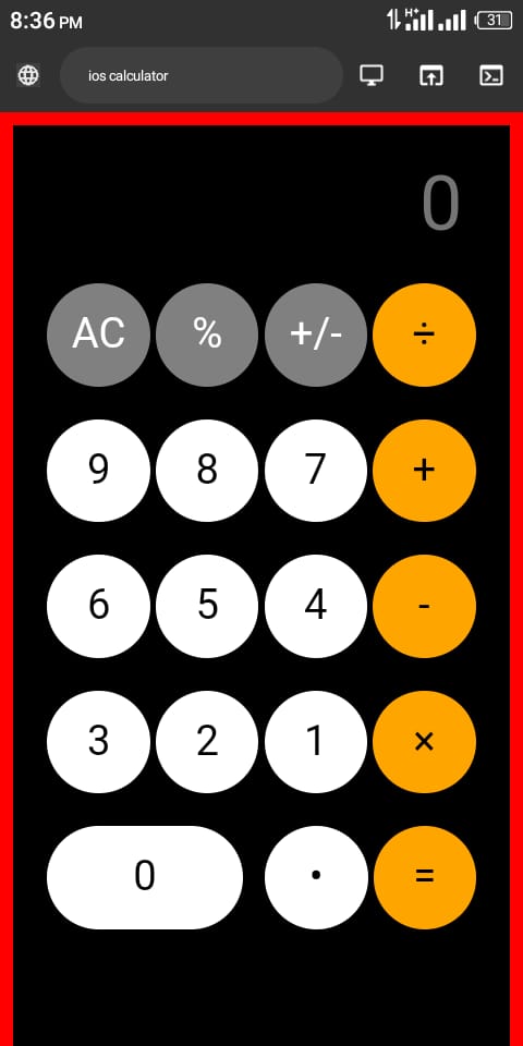 akachukwu_mazi's tweet image. #coding 
My life decision
#lovecoding 
My calculator project iOS 
With CSS and HTML
