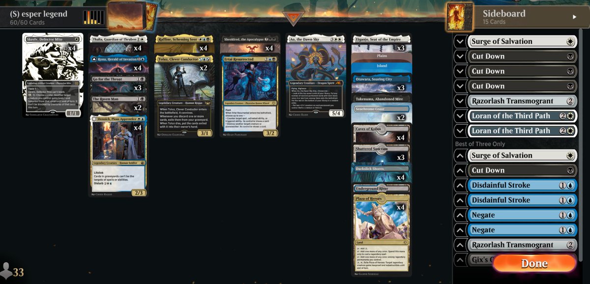 Esper Legends, 7-0 on metagame challenge!
list is NUTS( fireshoes dixit ) 

Lets goooo!!!

@wizards_magic @wizards_magicES @fireshoes @labandamonored @LaPlayerDos 

@pperez_4 , you know bro ;)