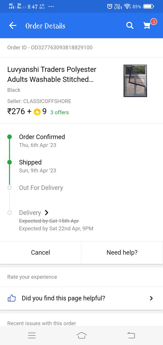 yoursouvik01's tweet photo. Order a product on 6th,they took 7 days extra from estimated delivery date, still not get my parcel after being a Flipkart Plus member and the customer service still trying me to tell me sir we will try our best to make it today after 16 days @flipkartsupport @Flipkart https://t.co/p2mXnA0UXR