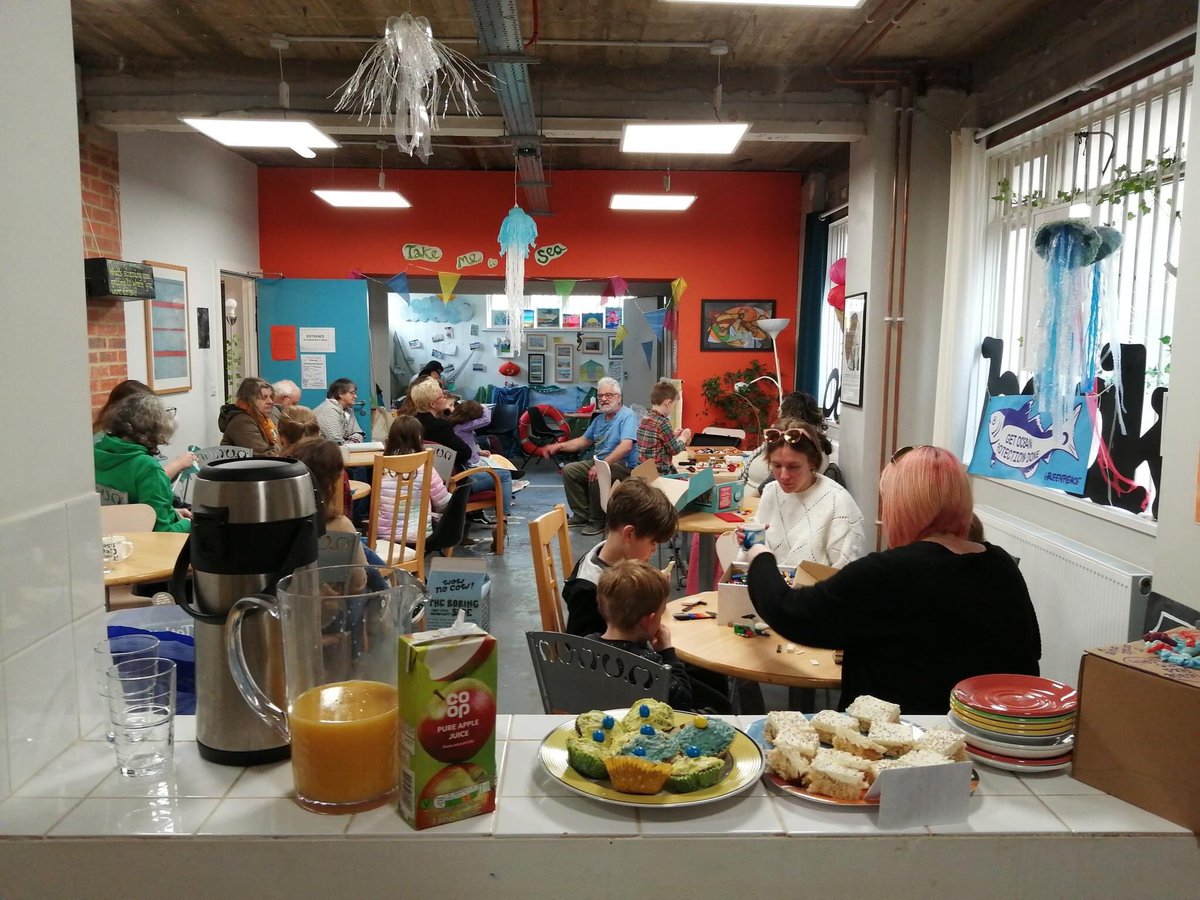 Thank you to everyone who came  for stories, making and shanties today. 
#TakeMeToTheSea #MakingWaves 🌊 

Big cheer for those that helped out. 🙏 

And to <a href="/OctoberBooks/">October Books</a> that let us take over their friendly community space. 📚