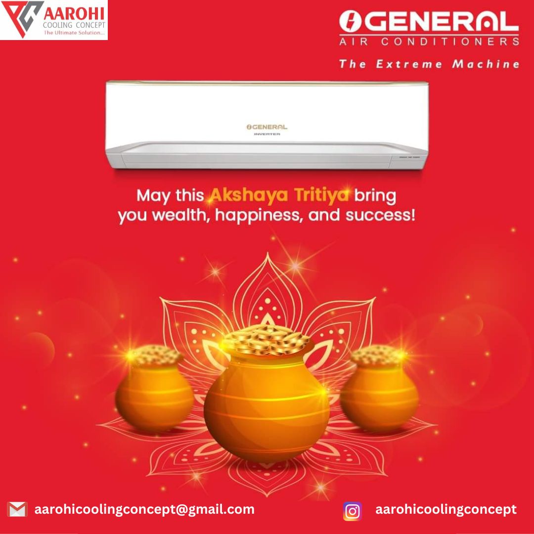 AarohiCooling's tweet photo. Aarohi Cooling Concept wishes you a Happy Akshaya Tritiya! May this auspicious day bring happiness, success and good fortune to everyone.
#AarohiCoolingConcept #Nagpur #ACC #GeneralIndia #innovation #FujitsuGeneral #AC #Samsung #AirConditioners #General #AkshayaTritiya https://t.co/dFQqepD9PO