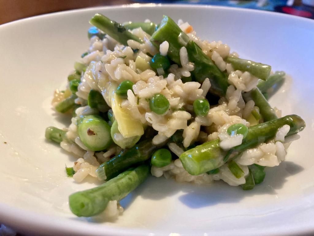 TroupyTRFC's tweet photo. Troupy's first risotto primavera of the season, made with beautiful fresh #Norfolk asparagus from the @PopcornAlgy farm shop in #Bintree https://t.co/T0zF2s6Zm4