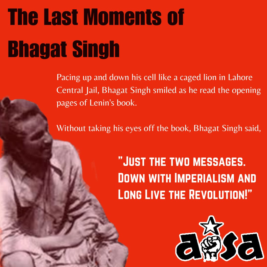 shreyajui's tweet photo. When one revolutionary meets another revolutionary!  #Lenin153 #bhagatsingh https://t.co/xojzh0IsqP