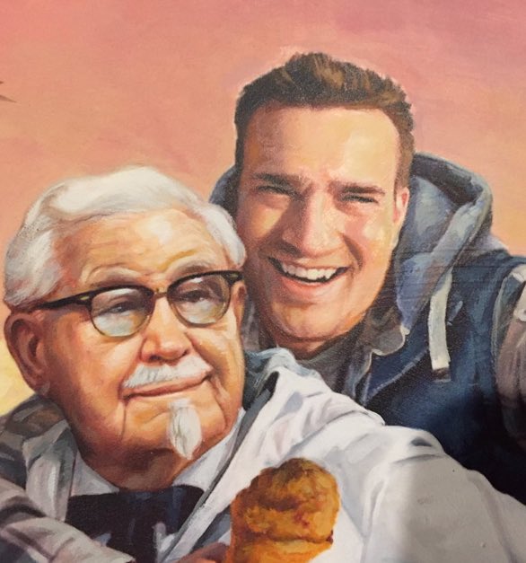 The KFC twitter account only follows 11 people. The 5 spice girls &amp; 6 guys named herb. This is bc of their “secret blend” of 11 herbs and spices. The 1st person to notice and point this out was sent a painting of himself holding a drumstick while riding piggyback on the Colonel.