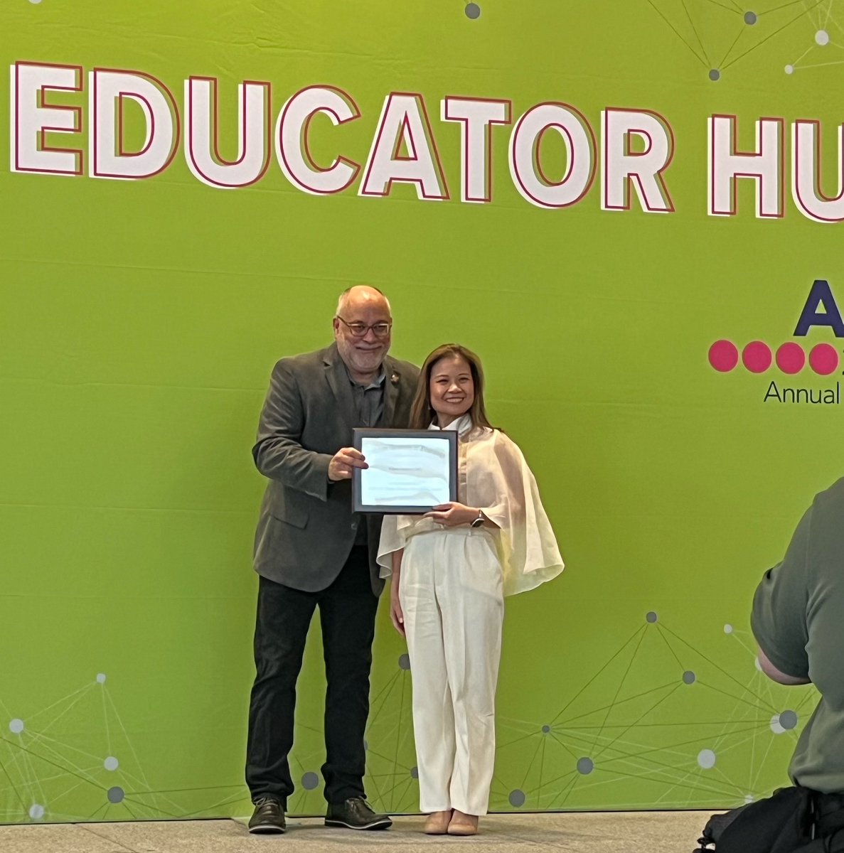 emilycjohn's tweet photo. Celebrating Aiee Antonio, recipient of the A.B. Baker Teacher Recognition Award! #AAN2023 @TrinityHealthMI #mhgrneurology @aiee_antonio https://t.co/nuEEjm79GY