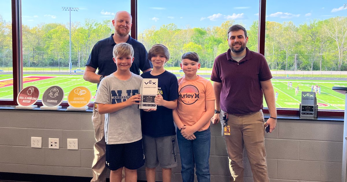 barrenschools's tweet photo. Congratulations to North Jackson's Vex Robotics Team, who received the Excellence Award at the Vex Battle of the Barrens Competition this week.  A big shout-out to the BC Engineering Department for hosting the event!⁠
#WeareBC https://t.co/fGxipWd1cv
