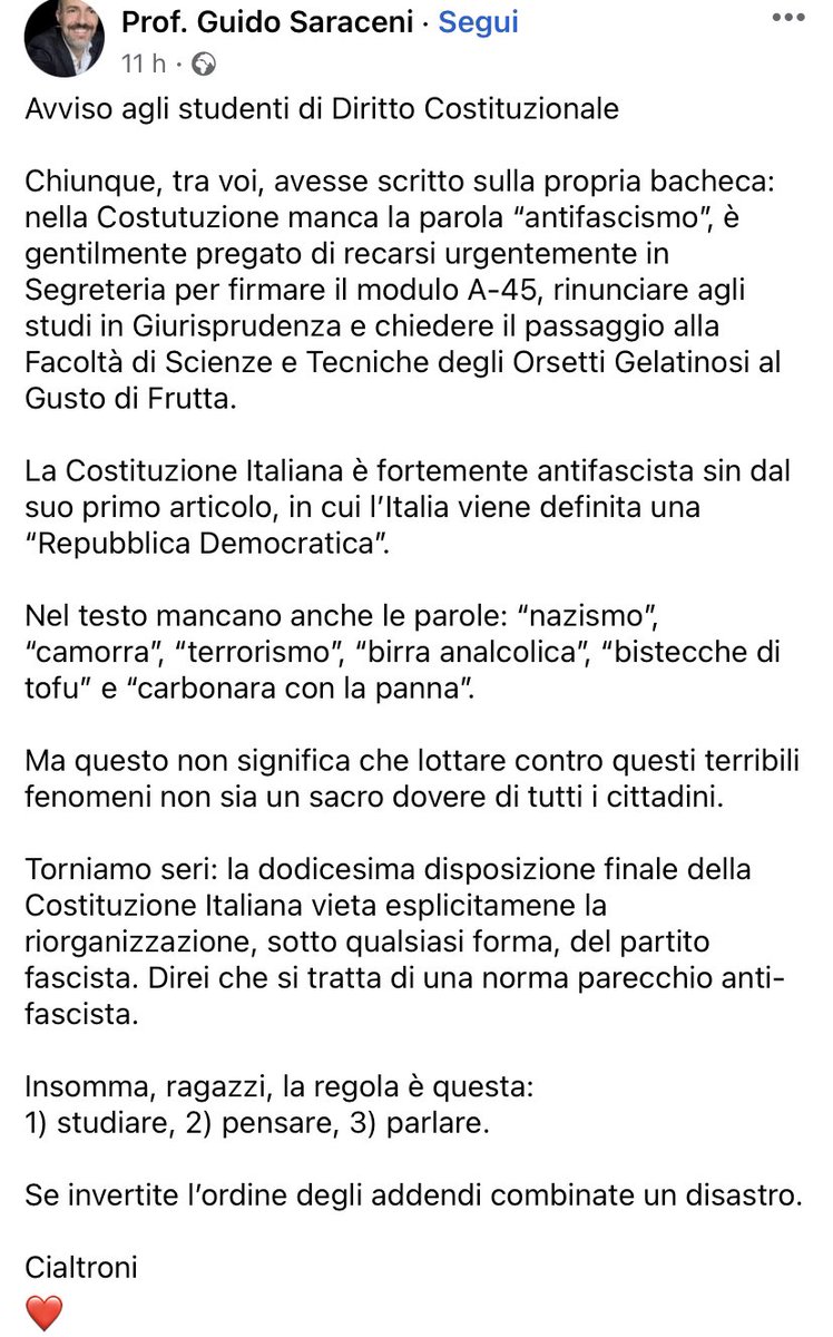 facciobiondate's tweet photo. Qui è dove @Guidus  la tocca piano (e  si merita un applauso gigantesco)
Grazie di cuore, professore ❤️ https://t.co/67sYaHe0pp