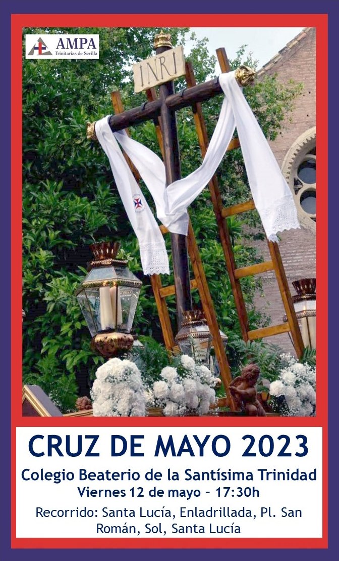 Se ruega aportar alimentos no perecederos, que serán donados a la Bolsa de Caridad de la Hermandad de la Macarena.
#CruzdeMayoBeaterio2023
@CBeaterio <a href="/Hdad_Macarena/">Hermandad de la Macarena</a> <a href="/BandaCenturia/">Banda Centuria Macarena</a> <a href="/PacoMoraza/">Francisco Moraza Cienfuegos</a>