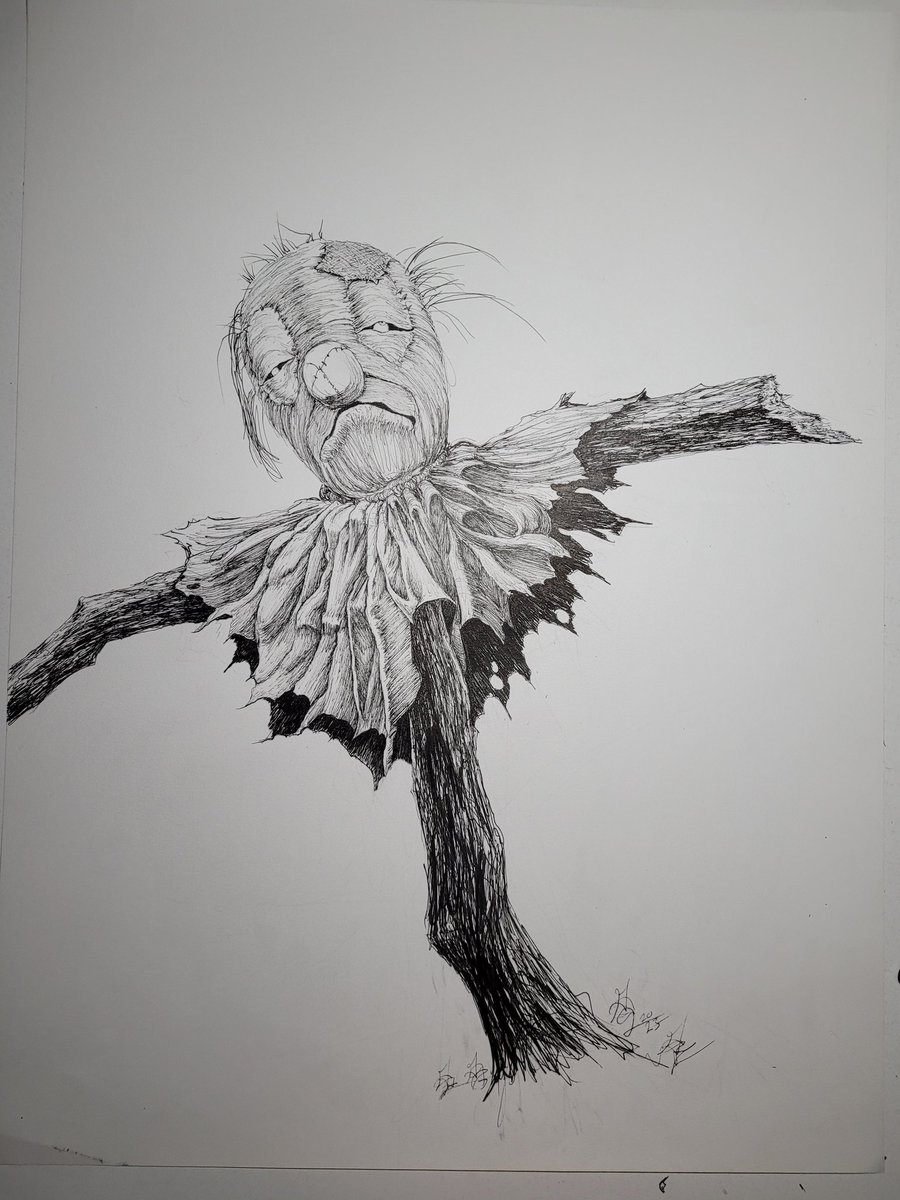 HorrorMerchant's tweet image. Sad sad man by me Gerrod Craig General. 2023 #contemporaryart #contemporaryartist #sad #bleak #solumn #Clown #effigy #TrendingNow #legacy #HorrorCommunity #comboverclown #