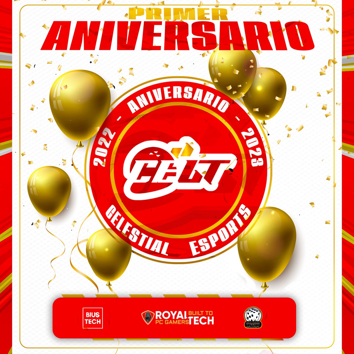 EsportsCelt's tweet photo. 🎉 Primer Aniversario de Celestial Esports 🎉

Hoy cumplimos 1 año de haber abierto nuestras puertas! 📢

Seguimos buscando crecer y apoyar a la comunidad asi que hoy festejamos con todos los que son, fueron y serán parte de esta Familia! 🍓

#HBDCelt      #CeltOnTop https://t.co/ckWDuAv7wj