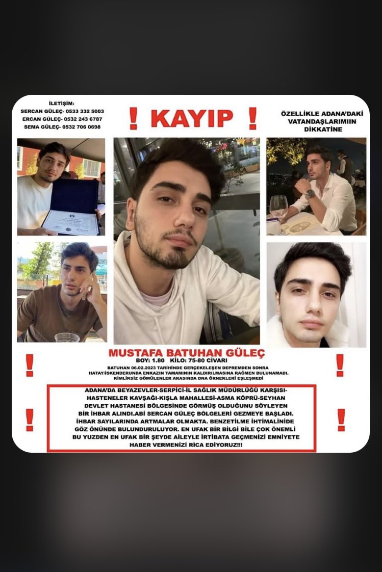 #kayıpcanlarimiznerede                      #Mustafabatuhangüleç                              #Adana