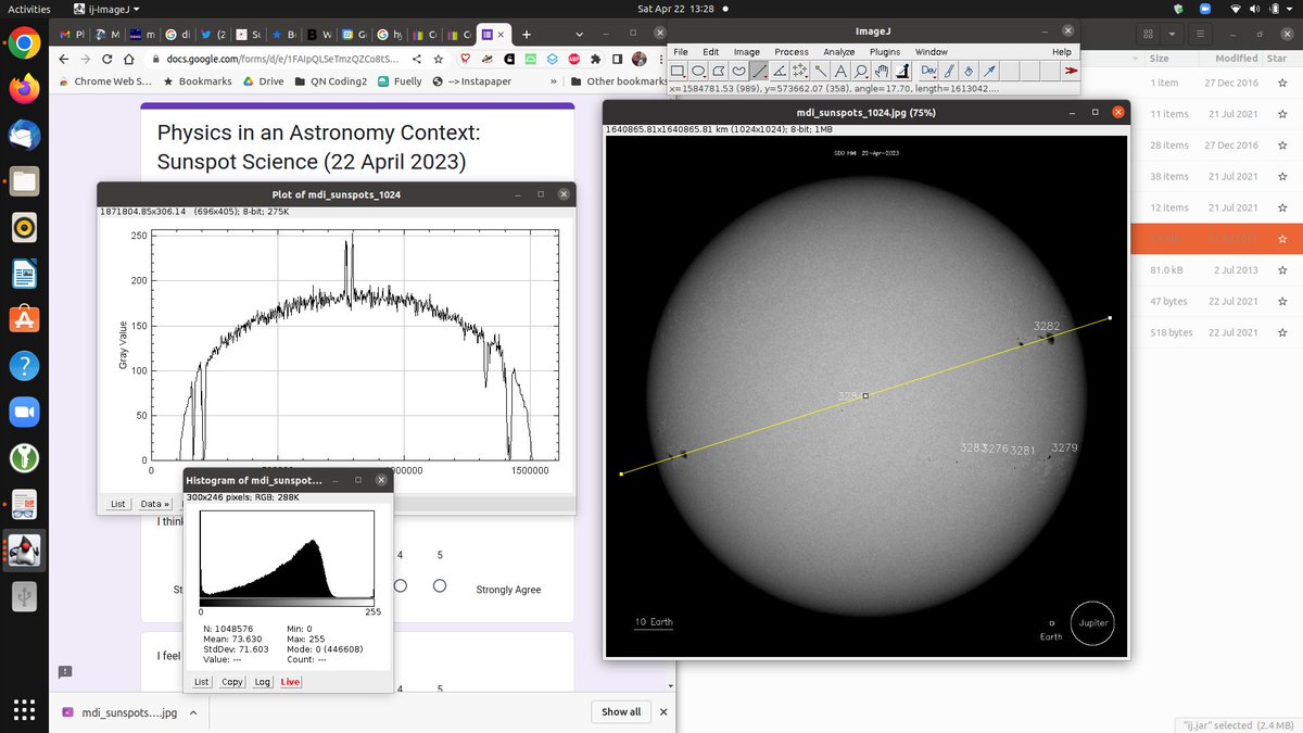 jim_deane's tweet photo. Another great PD from NASA and @RVieyraAEF learning about using sunspot data to teach physics concepts. I also enjoy running into colleagues like @MusumbaTony . https://t.co/zlMOu4GIId
