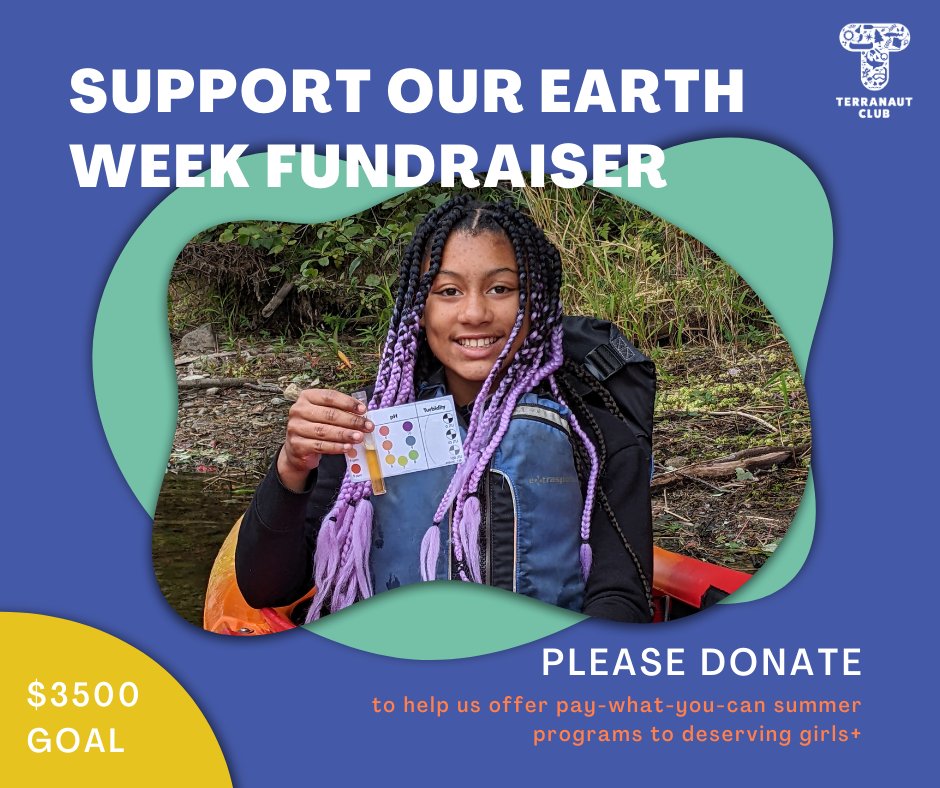 Happy Earth Day! Consider supporting our pay-what-you-can science &amp; environmental education programs for girls &amp; under-represented genders in the Maritimes by making a donation at this link! 

One of the best ways to spend your money, we promise!

gofundme.com/f/rq9w9g-terra…