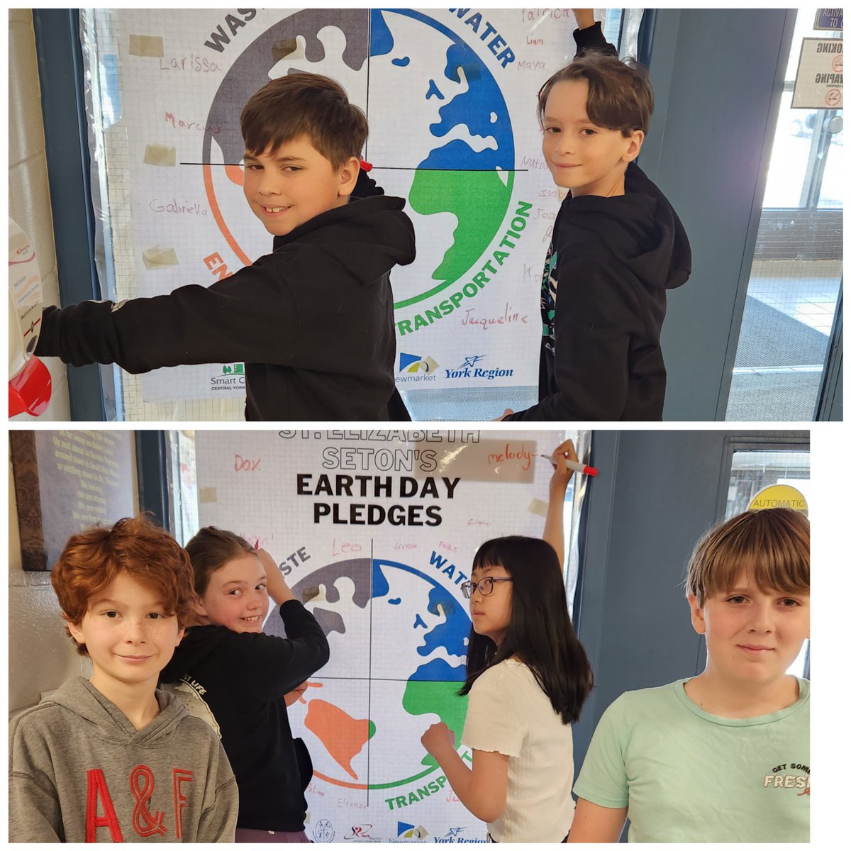 Happy Earth Day! Thank you to our students and families who used alternate methods of transportation to travel to school this week. Students pledged to continue finding ways to protect our planet! <a href="/TheresaMcnicol1/">Theresa Mcnicol</a> <a href="/YCDSB/">York Catholic District School Board</a> <a href="/ycdsb_AST/">YCDSB Active School Travel</a>