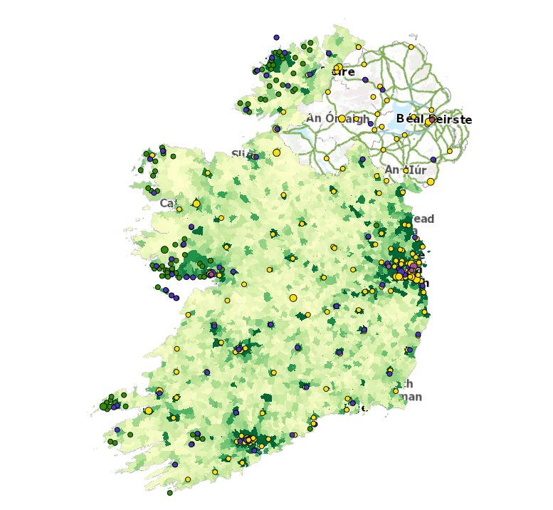 Delighted to be able to share this interactive map and 53 oral history interviews with the public. The map shows gaelscoil growth from 1908-2023 and contains layers with socioeconomic and sociolinguistic information for cross-reference #Gaeloideachas50 dcu.ie/sealbhu/stair-…