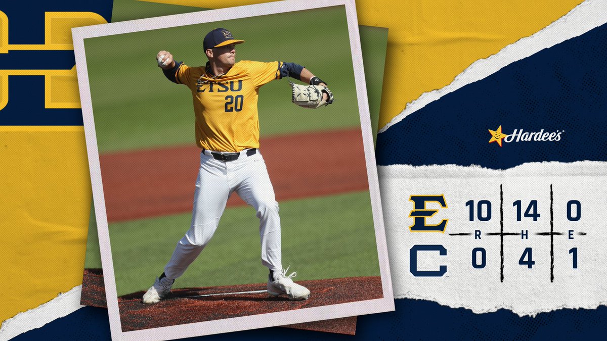 Now 𝐓𝐇𝐀𝐓'𝐒 how you bounce back 💥

Cade Carlson pitches a complete game shutout and the offense explodes in a run-rule victory over The Citadel!

#BucsBaseball // #ETSUTough