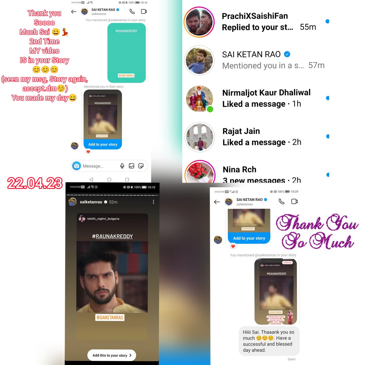 antoniat56's tweet photo. Thaaaaaank you so much Sai ji.
I can't express my happiness in words....
You make me feel so happy! ๐โบ๏ธ๐
22.04.23= HAPPINESS โบ๏ธ๐
3rd time share๐
2nd Time Sharing Video in story
Seen - many times
THE BEST ACTOR IN INDIAN TV INDUSTRY
#SaiKetanRao #thebestactorever https://t.co/fwQnQ4xYaD