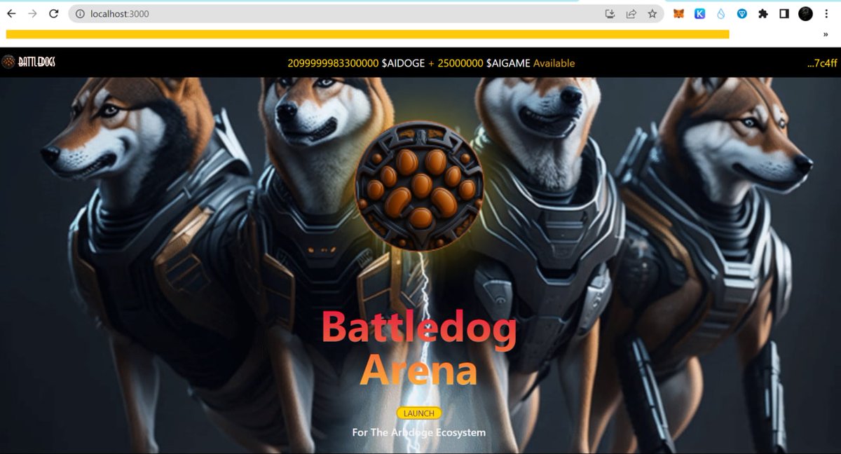 immortalweb3's tweet photo. Battledog is here! Our NFT battle game for the @ArbDogeAI community! #Battledog Arena is now live on Goerli testnet for two days to be played by #Aidoge &amp; all @arbitrum lovers. We not only have @CamelotDEX onchain burns but now #GameFI burns on arbdoge! 🔥
https://t.co/7dudiGYkLz https://t.co/d3Us3YaqpZ