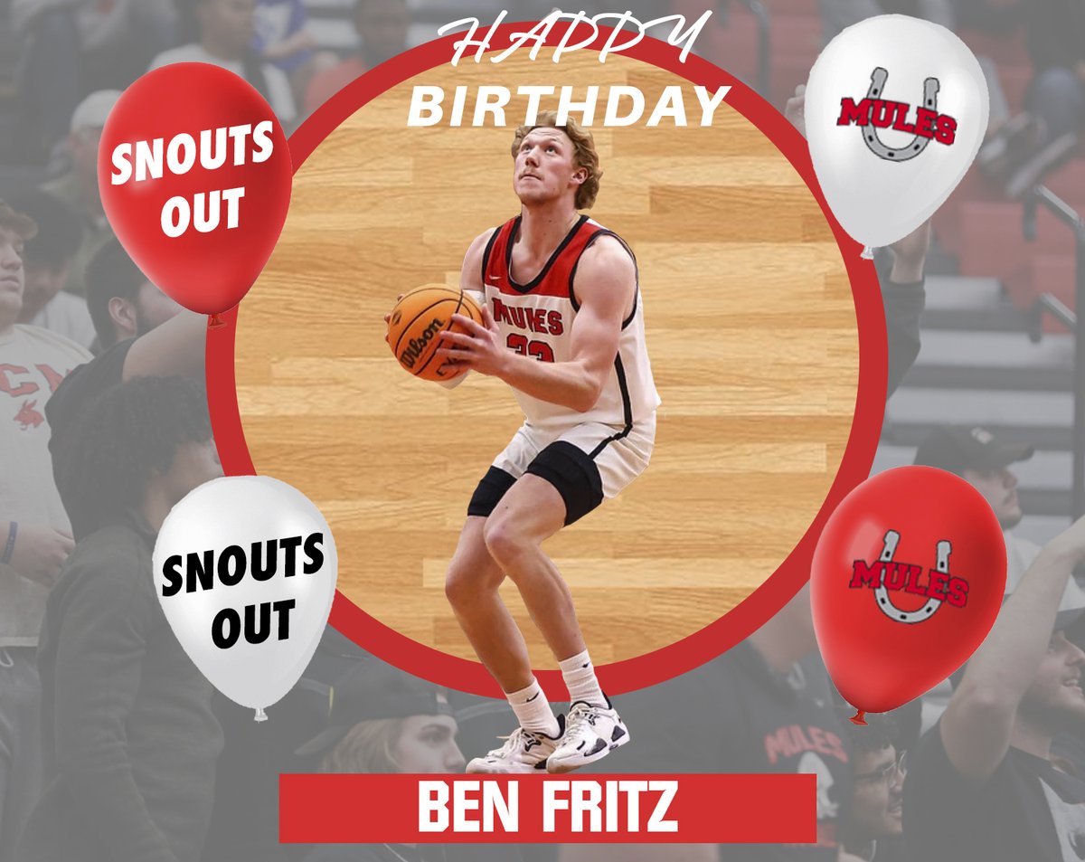 🎉MULES NATION🎉 Help us in wishing a HUGE Happy Birthday to our Sophomore Forward @BenFritz15! Have a great day Ben!