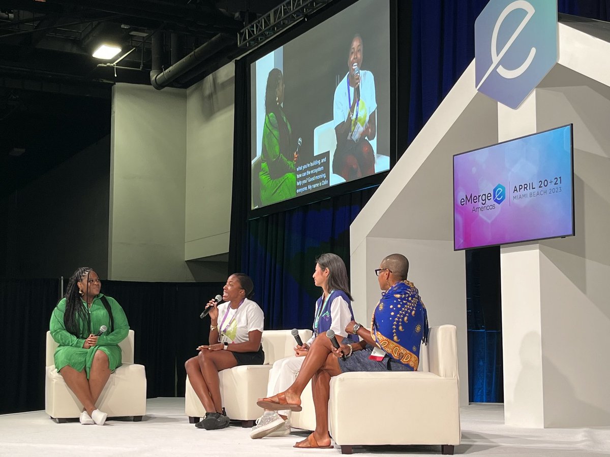 Kenasha's tweet photo. Let me tell you the highlight for me will always be sharing the stage with brilliant women founders helping make #MiamiForEveryone! Thank you again to the @eMergeAmericas team for all your support the Venture Miami Opportunity Program 🫶🏾🚀 https://t.co/FwmR7CNBiX