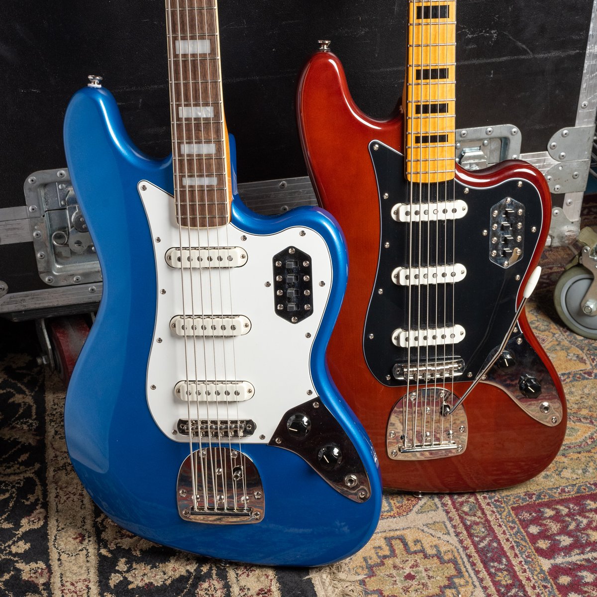 This #SixStringSaturday we’re celebrating the weapons of musicians willing to go down an extra octave to get a more powerful sound from a six-string bass set up E-to-e—but, an octave down—with these #CMEexclusive Squier Bass VI options! bit.ly/3g4d0Cq #Squier #SquierBass