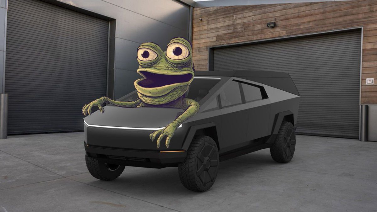 pepe_cybertruck's tweet photo. 🌟 What do you get when you combine @elonmusk's Cybertruck, Pepe, and the power of the blockchain? The hottest meme coin of the year: @pepe_cybertruck. Be there at the launch on Sunday, 23rd April! 🌟 $PEPE #PepeCoin #memecoins #APED #Ethereum #MemeMagic https://t.co/OIQUD7xr6X