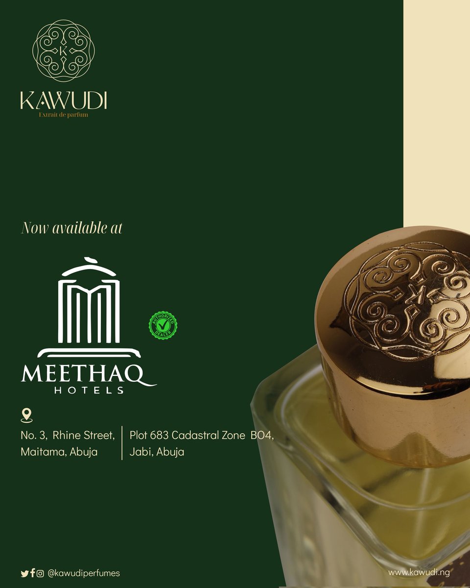 KAWUDI (@kawudiperfumes) on Twitter photo Kawudi Perfumes celebrate's Eid Al-Fitr with you and yours, we are available at <a href="/meethaq_hotels/">MeetHaq Hotels</a> Abuja, Nigeria. Kawudi Perfumes celebrate's Eid Al-Fitr with you and yours, we are available at <a href="/meethaq_hotels/">MeetHaq Hotels</a> Abuja, Nigeria.