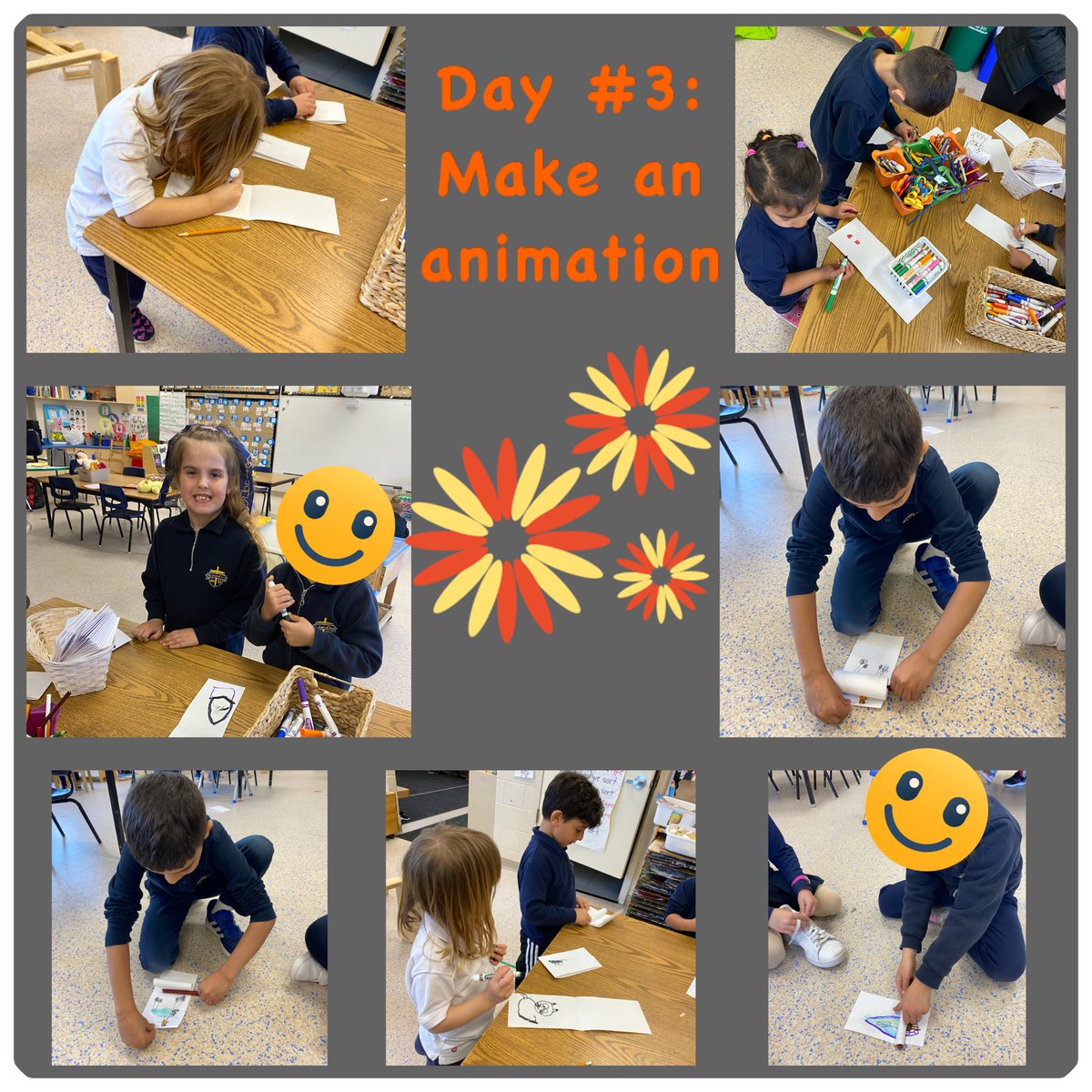 MWadeBatz's tweet photo. STEAM challenge: Make an animation. Using art and optical illusions. “Did you know that cartoons are made from moving pictures!?” @hcdsbsteam @sjoa5 @mykinderjourney @HCDSB_k https://t.co/NwAeu6AVtR