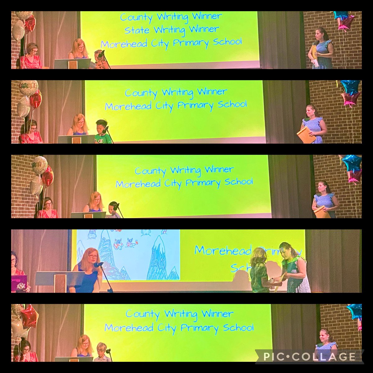 MeltonsMagic's tweet photo. Morehead City Primary School was well represented at the @CCReadingC Young Authors Award presentation! 💚 #ProudPrincipal #TeamMCPS #LightTheWay @MCPSsandcastle @CarteretK12 https://t.co/UYEVvHKNPU