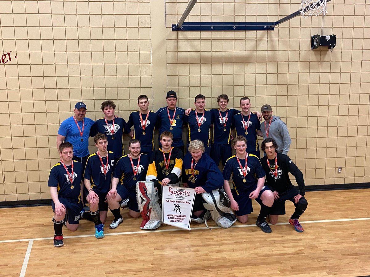 Big W today at the regional qualifier for our Sr. boys ball hockey team. Looking forward to provincials in a new weeks time! #Wildcats 🐾