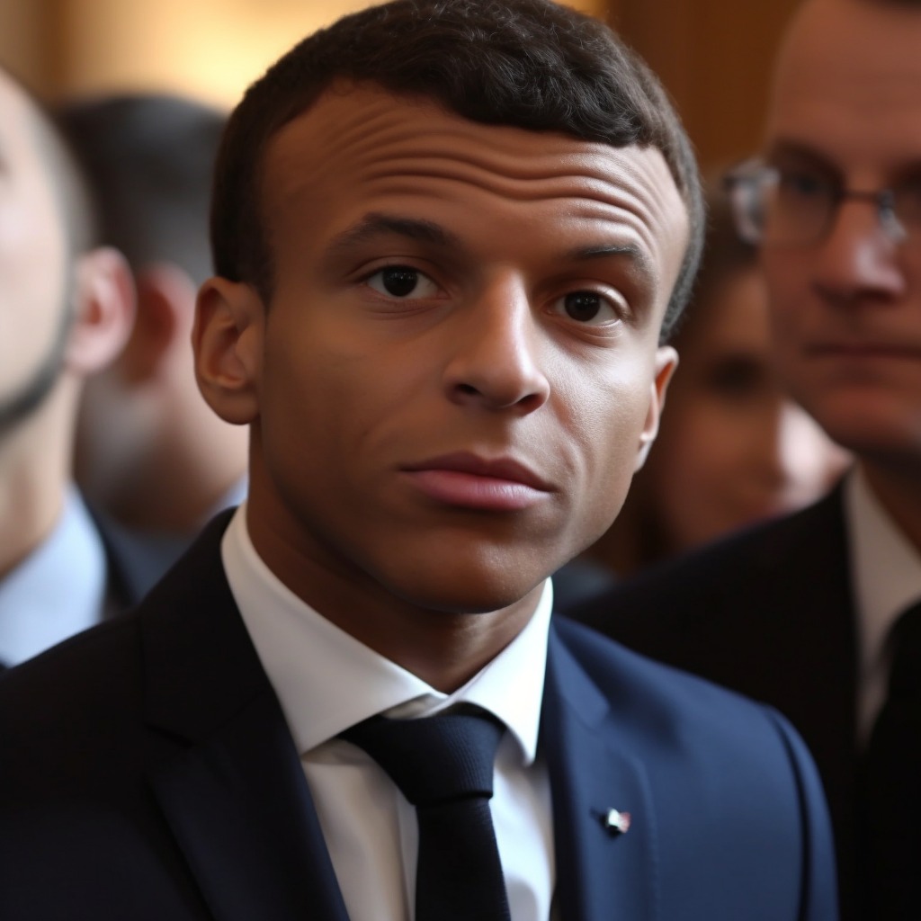 sroques's tweet image. Pour sauver la France, passons la balle à Mbappé. Kilian président !