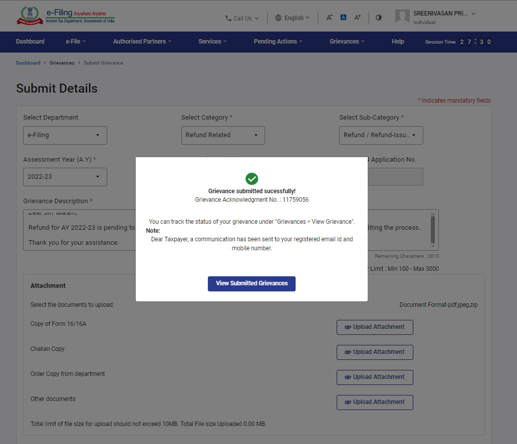 CAAditiBhardwaj's tweet photo. Refund yet to be received for AY 2022-23. @IncomeTaxIndia Please expedite and assist 🙏
Acknowledgement no. of ITR filed: 907005750311222
Grievance submitted. Acknowledgement no. 11759056
🙏
#incometax #refund #refundfailure #refundstatus #pending #taxation #taxrefund https://t.co/sZ0SydTeoR
