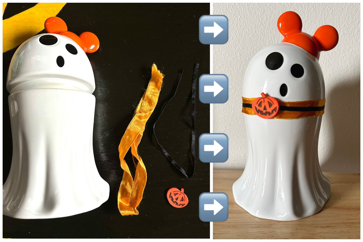 just_ask_cassie's tweet image. Here’s #sideproject I worked on recently.
After using up the candle inside this #ghost, I sealed him up &amp;amp; added some miscellaneous crafty supplies that I had.
(This item will not be for sale.)

#sideprojectsaturday #sideprojectfun #spooky #halloweendecor #spookyboy #halloween