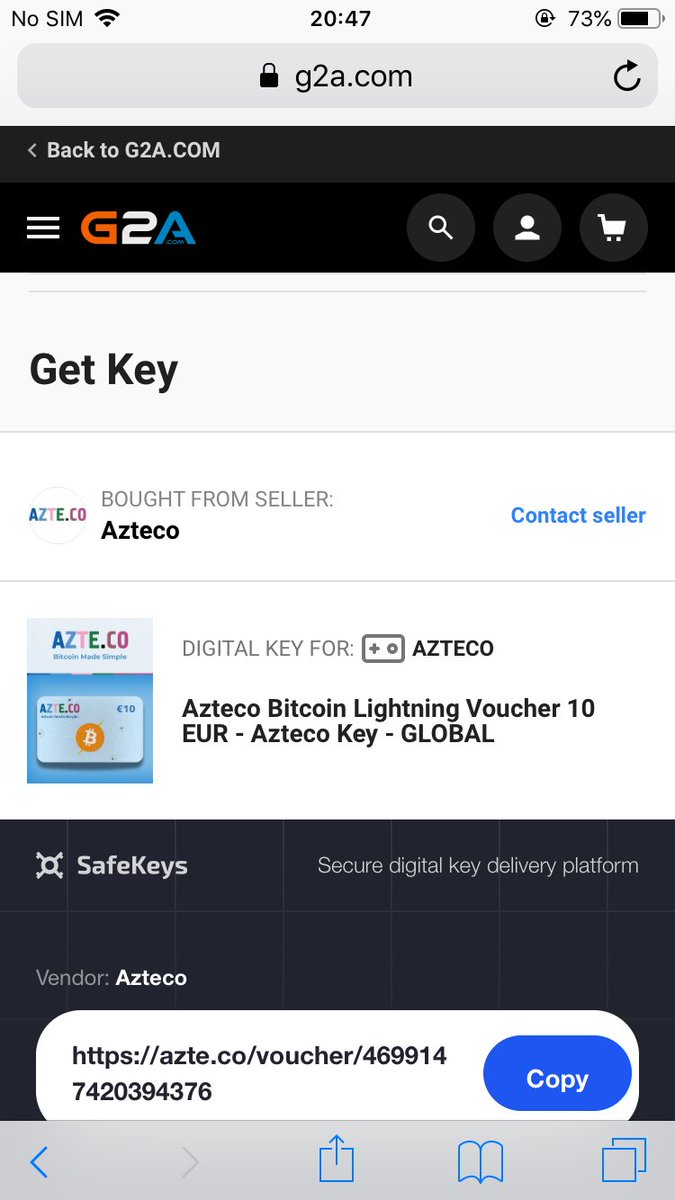 Day 15 of redeeming Bitcoin through @Azteco_ for 21 days straight! Today I  bought an Azteco voucher on https://t.co/Av8P5t5WSI. Successfully redeemed  on my Nokia 105 via the @Machankura8333 USSD interface.