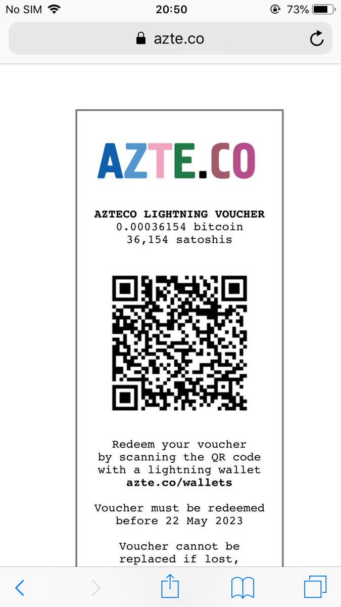 Day 15 of redeeming Bitcoin through @Azteco_ for 21 days straight! Today I  bought an Azteco voucher on https://t.co/Av8P5t5WSI. Successfully redeemed  on my Nokia 105 via the @Machankura8333 USSD interface.