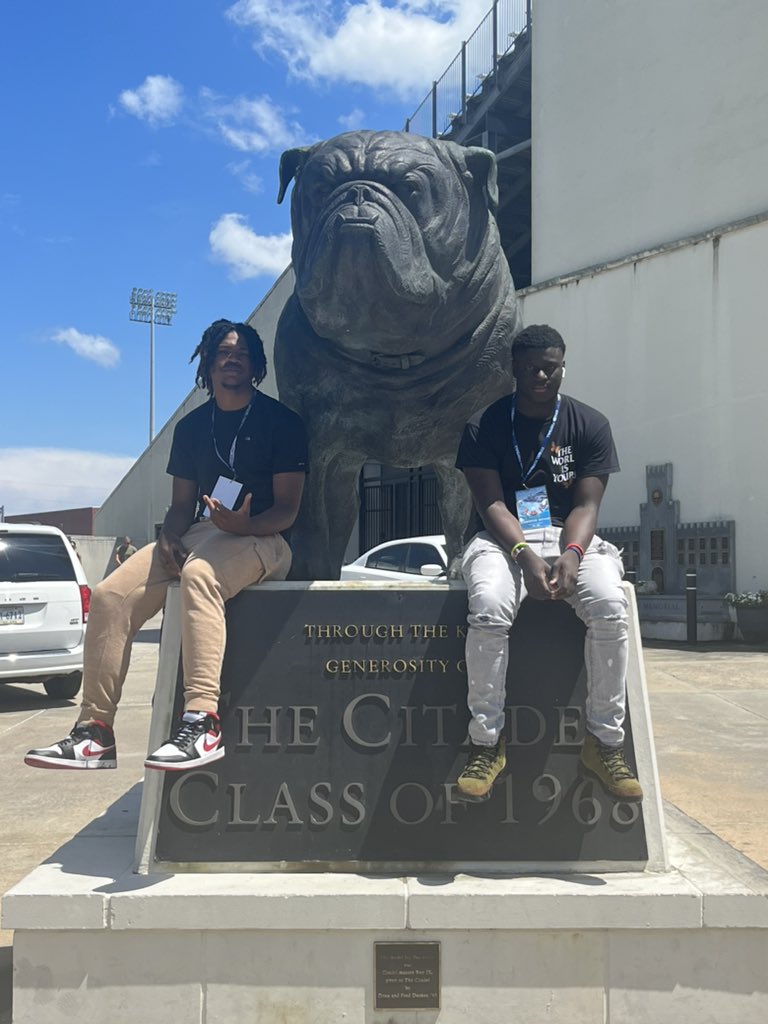 Adam Kinloch M.Ed. (@coach_kinloch) on Twitter photo C/O 24 TE/DE 6”2 225lb Nick Williams on the left and FB/DE 6ft 238lb Comarion Bryant on the right  at <a href="/CitadelFootball/">The Citadel Football</a> today. T.O.G.E.T.H.E.R C/O 24 TE/DE 6”2 225lb Nick Williams on the left and FB/DE 6ft 238lb Comarion Bryant on the right  at <a href="/CitadelFootball/">The Citadel Football</a> today. T.O.G.E.T.H.E.R