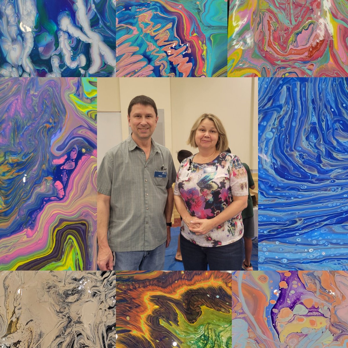 ealberrytpf's tweet photo. Hugeeee SHOUT OUT to Christine and Robert at Gulf Gate Library for leading this INCREDIBLE #acrylicpouring event! 🙌
#SuncoastRemakeDays 
@remakelearningdays, @SuncoastCGLR @ThePattersonFdn https://t.co/7Gf3AiWhHo