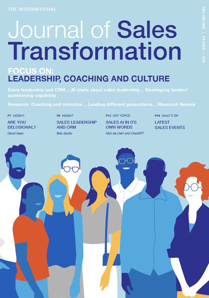 New issue of the IJST <a href="/iJofST/">Editor-iJofST</a> just released. Focus on sales leadership, coaching, &amp; culture: journalofsalestransformation.com