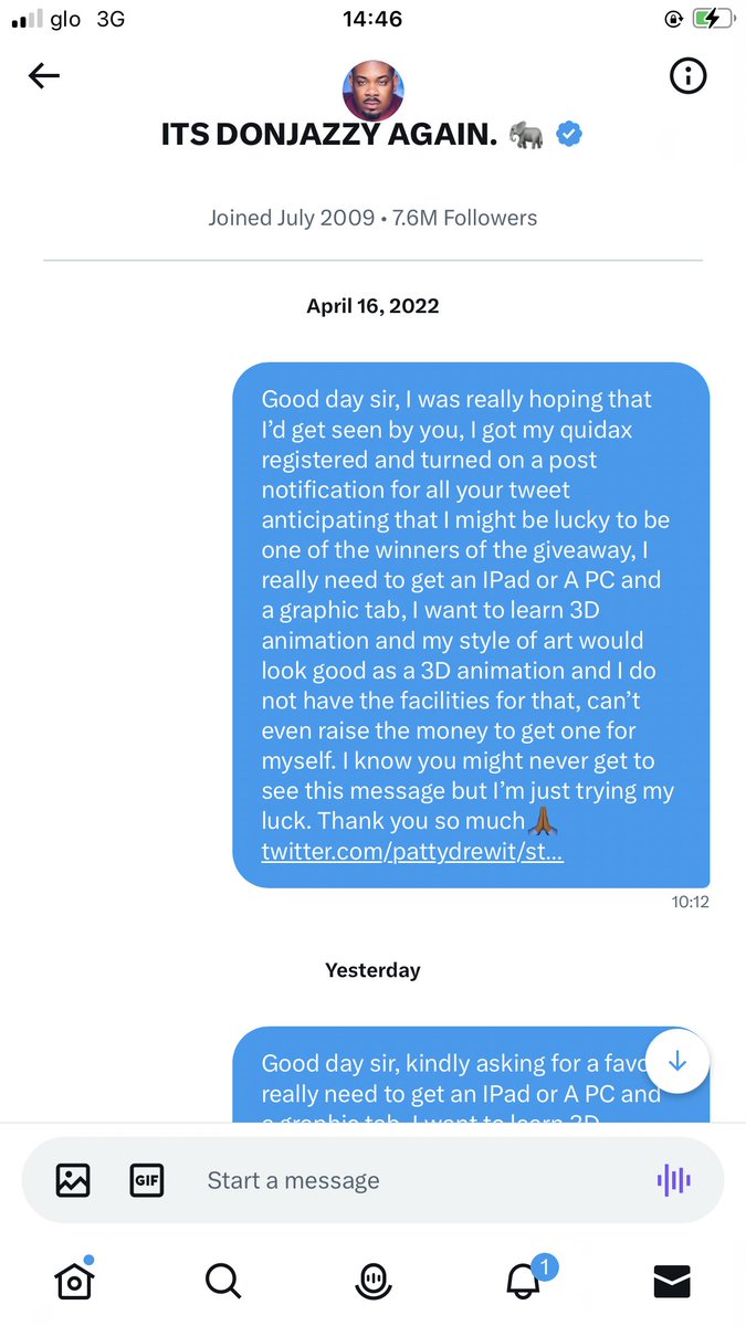 pattydrewit's tweet photo. Good evening sir, @DONJAZZY. I'm a digital artist currently studying at Obafemi Awolowo University. Sir, I've been trying to get to you for over a year now. I paint digital artworks with my fingers on my iPhone 8 &amp; this makes my work slow, difficult to render and crashes https://t.co/Rav8SS8LYS