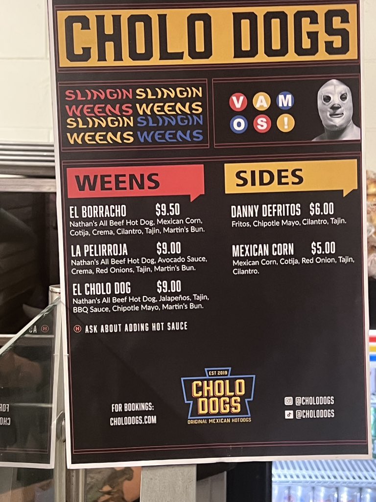 <a href="/CholoDogs/">Cholo Dogs Mexican Hot Dogs</a> <a href="/OrlandoCitySC/">Orlando City SC</a> So bloody good!! #VamosOrlando