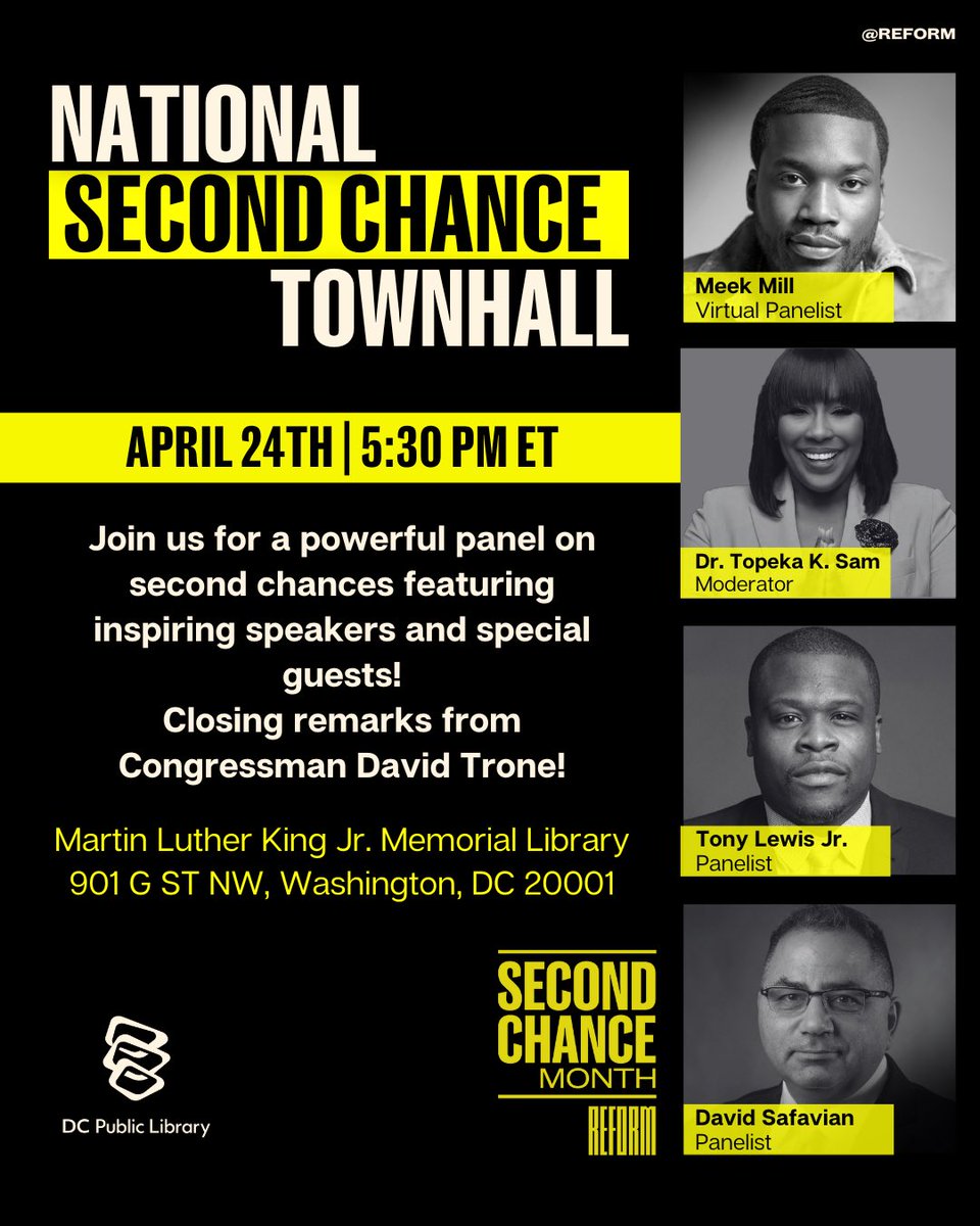 REFORM's tweet photo. #Breaking our co-founder @meekmill will be a virtual panelist at Monday’s National Townhall!

It’s also the 5th year of his release after being unjustly incarcerated for a technical violation!

We need the community to join us!

https://t.co/eRwuTXXpqZ https://t.co/72kUTG1qin