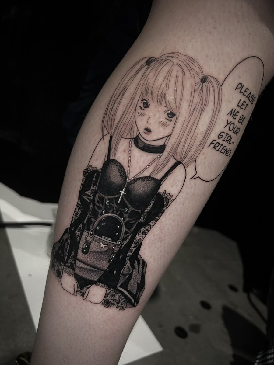 caitybugink's tweet photo. anime tattoos from my apprenticeship vs my work now lol crazyyyy https://t.co/NBPDZdH52d