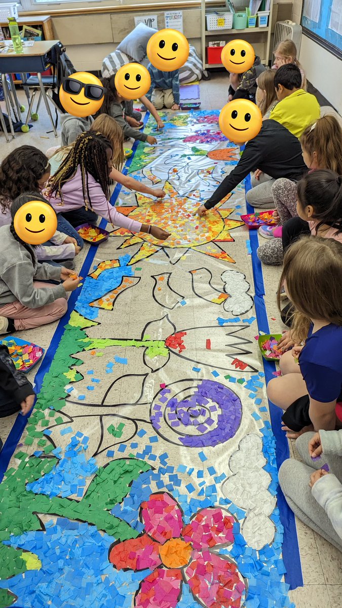 GayheadLibrary's tweet image. After reading about ways to make everyday Earth Day, 2nd grade Library classes worked on a colorful and collaborative Spring mural. Over 100 students made this beautiful piece come together through TEAMWORK. 
@WCSDEmpowers
@GayheadWCSD
@GayheadPTA
@ASchout10